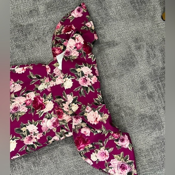 Fame & Partners The Sasha Spiced Berry Off Shoulder Dress - Picture 6 of 11